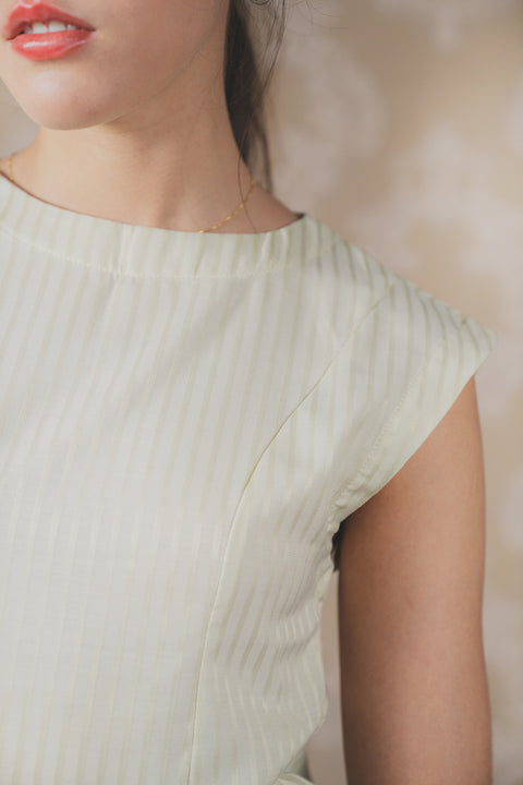 Blusa Calligrapha Mantequilla
