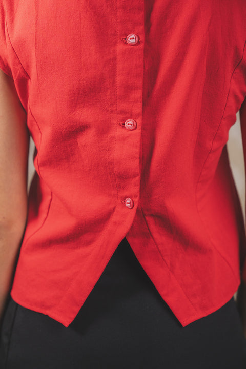 Blusa Calligrapha Roja