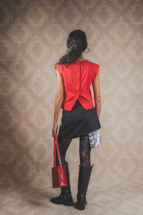 Blusa Calligrapha Roja