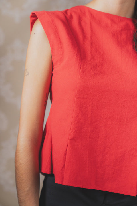 Blusa Calligrapha Roja