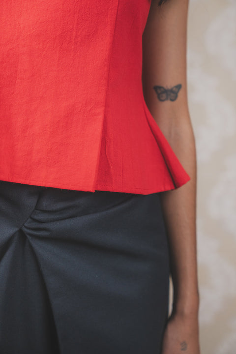 Blusa Calligrapha Roja