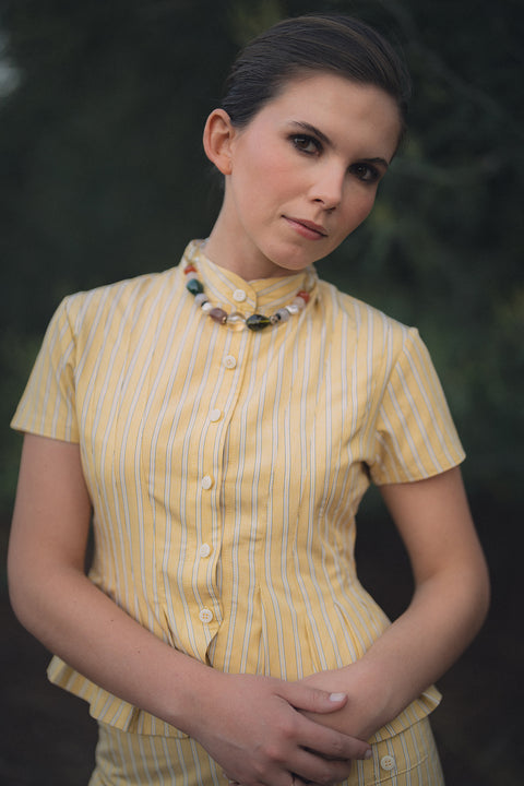 Blusa Tomarus Mantequilla Rayas