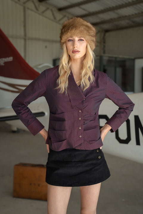 Blusa Dymusia Ciruela