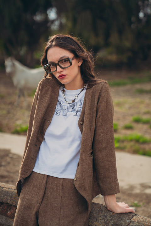 Blusa Pelidnota Café