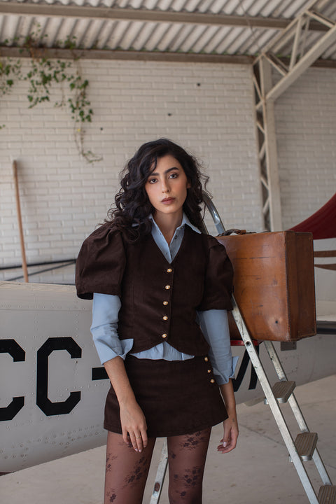 Blusa Oryctomorphus Café