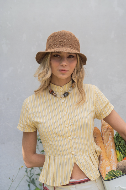 Blusa Tomarus Mantequilla Rayas