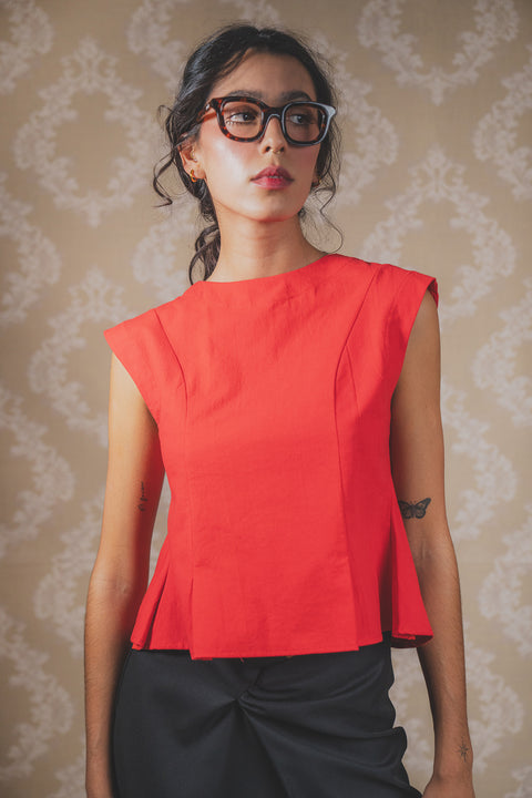 Blusa Calligrapha Roja