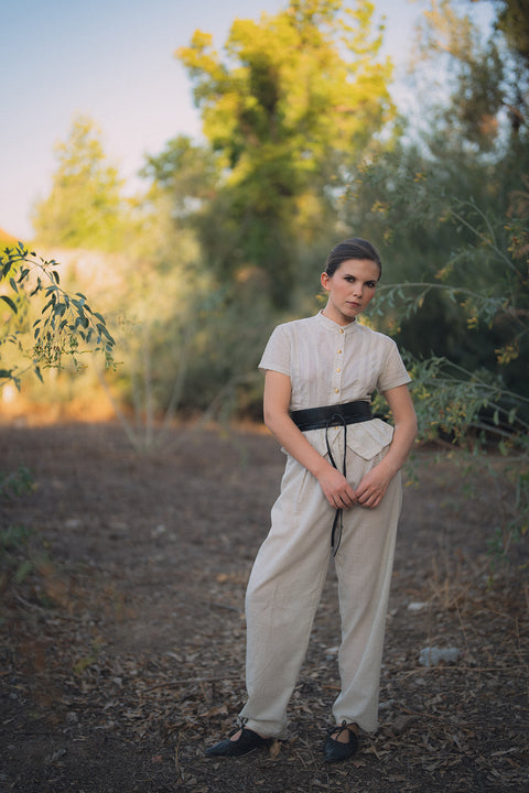 Pantalón Plusiotis Beige Puntos