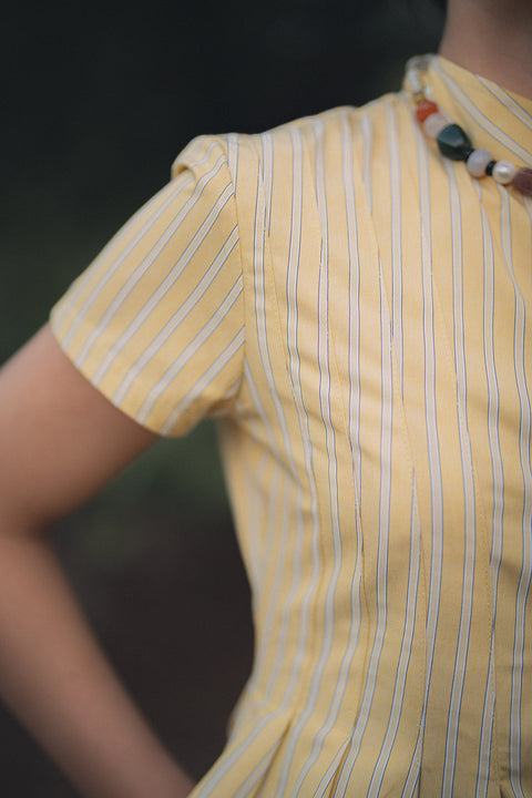 Blusa Tomarus Mantequilla Rayas