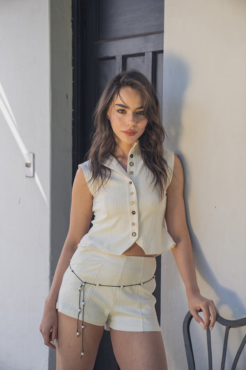 Polera Megathopa Crema