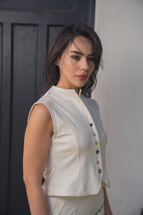 Polera Megathopa Crema