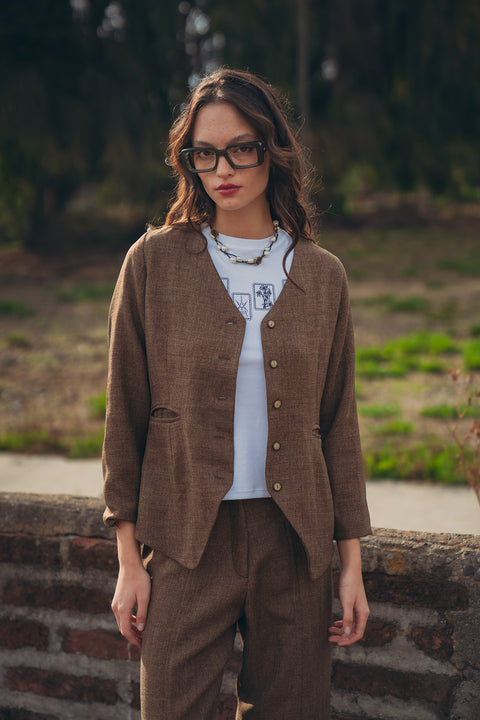 Blusa Pelidnota Café