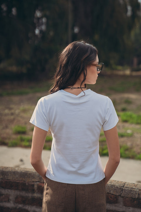 Polera Lampetis Blanca E. Negro