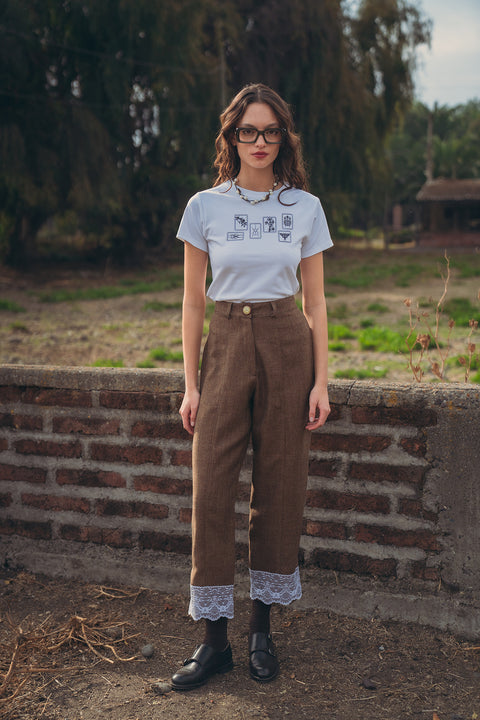 Polera Lampetis Blanca E. Negro