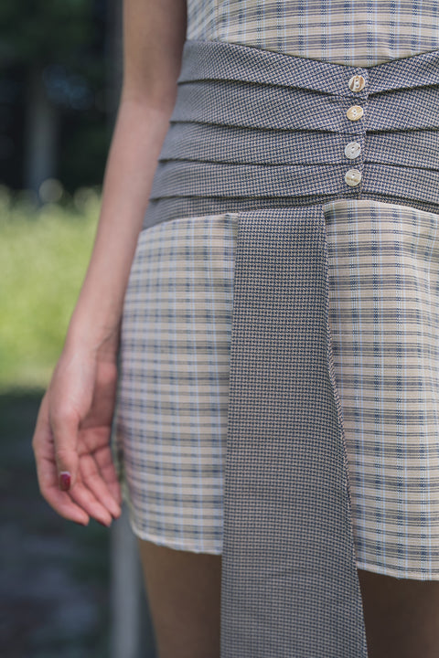 Vestido Calydon Marfil Cuadrille