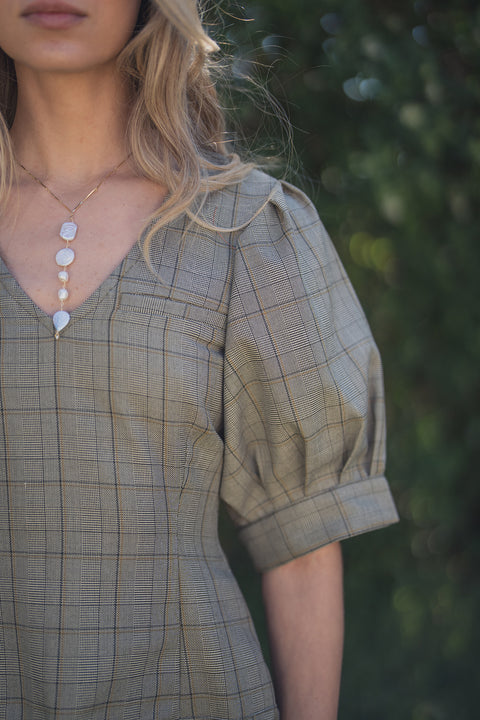 Vestido Pentispa Verde Cuadrille